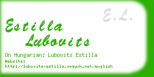 estilla lubovits business card